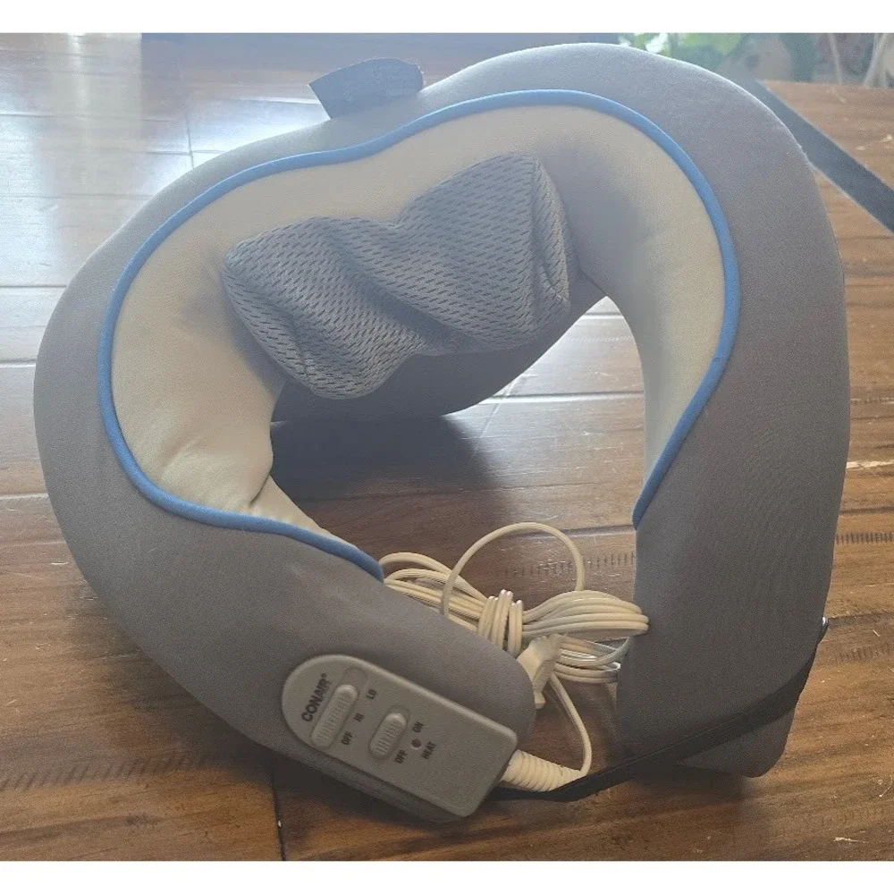 Conair NM10 Dual Neck and‎ Shoulder Massager with Heat Grey Blue Corded Electric